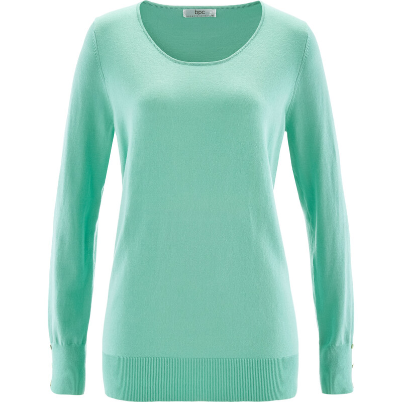 bpc bonprix collection Pullover mit langen Ärmeln 7/8 Arm in grün für Damen von bonprix