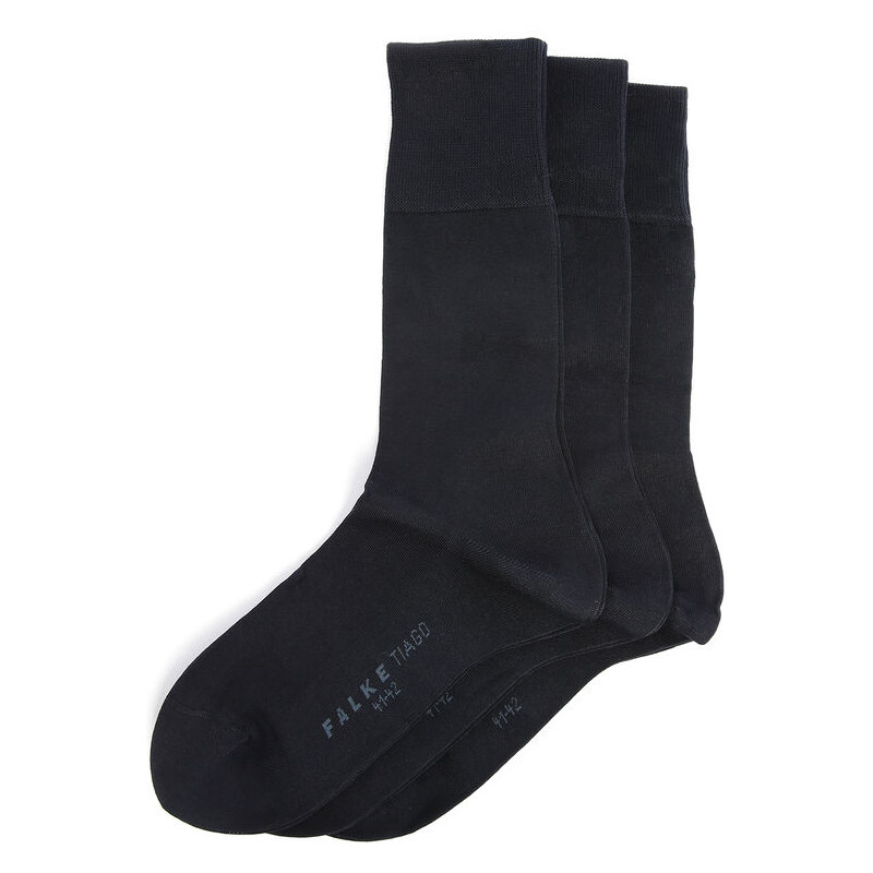 FALKE Dreierpack Socken aus Baumwolle Marineblau TIAGO
