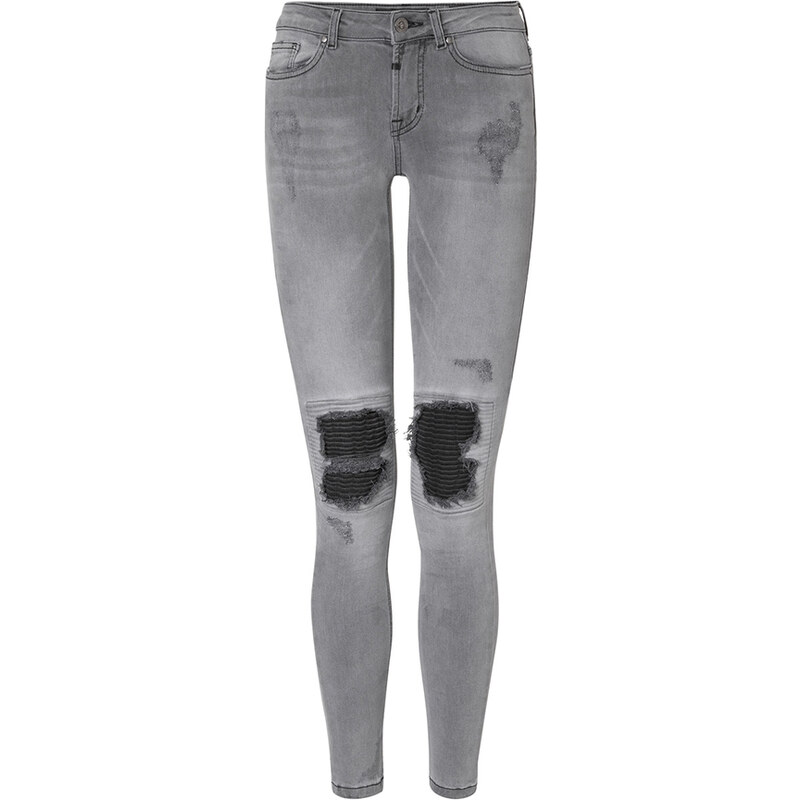 Tigha BONNIE Skinny Fit Jeans Used-Look in Grau