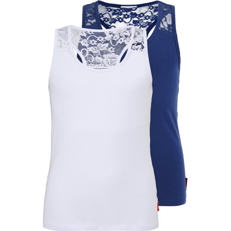 s.Oliver 2 PACK Unterhemd / Shirt blue/white