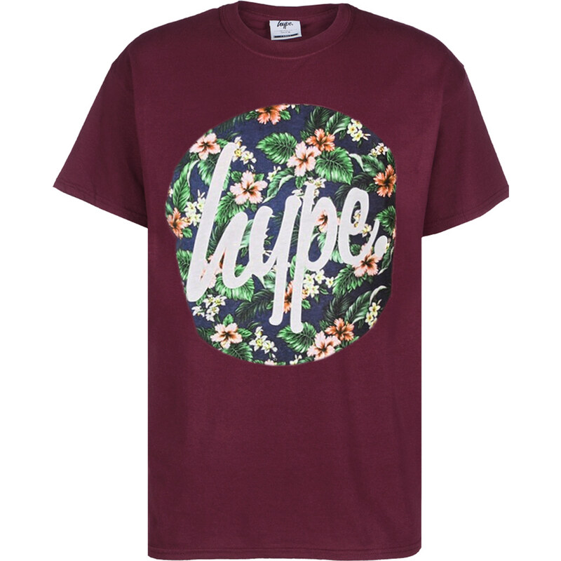 Hype Flower Circle T-Shirt burgundy