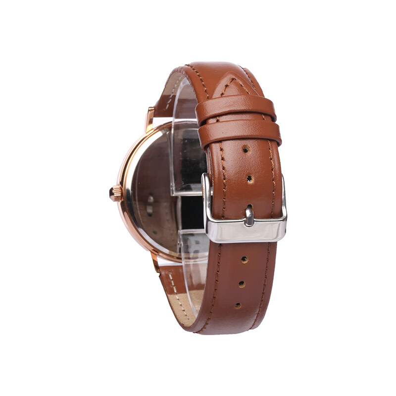 Lesara Leder-Armbanduhr mit Holz-Zifferblatt - Braun