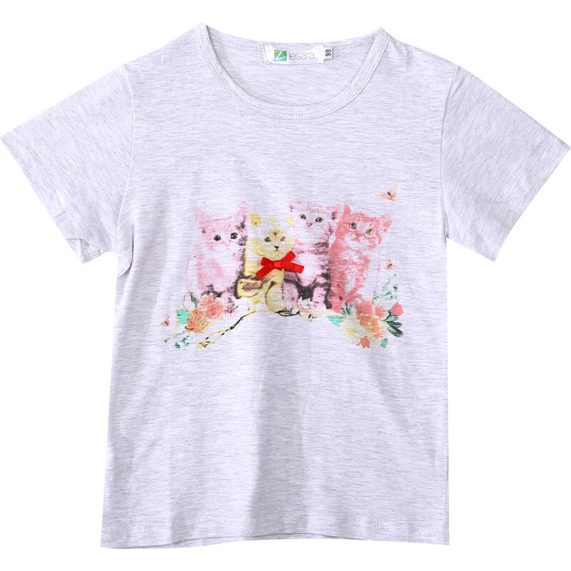 Lesara Kinder-T-Shirt mit Katzenbaby-Print - 74