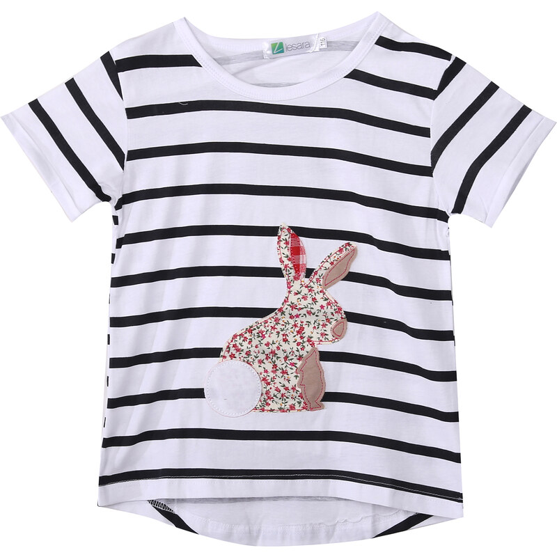 Lesara Kinder-T-Shirt mit Kaninchen-Aufnäher - 104