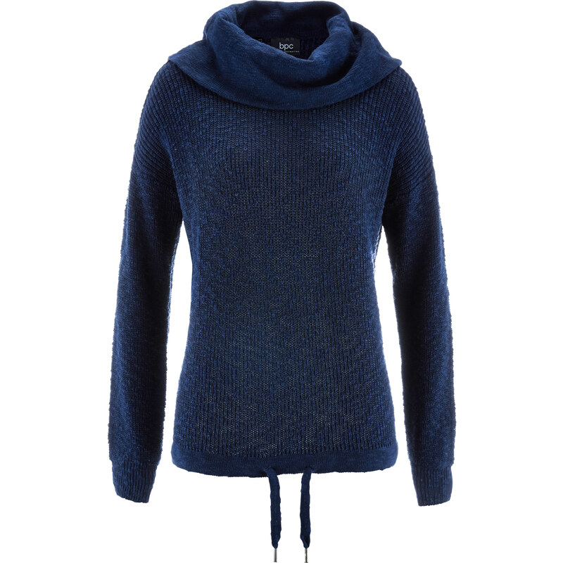 bpc bonprix collection Pullover mit Kordelzug langarm in blau für Damen von bonprix