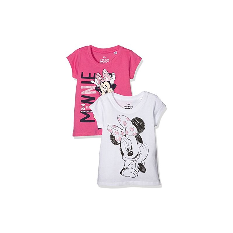TVMania TV Mania Mädchen T-shirt Disney MINNIE MOUSE 2er Pack