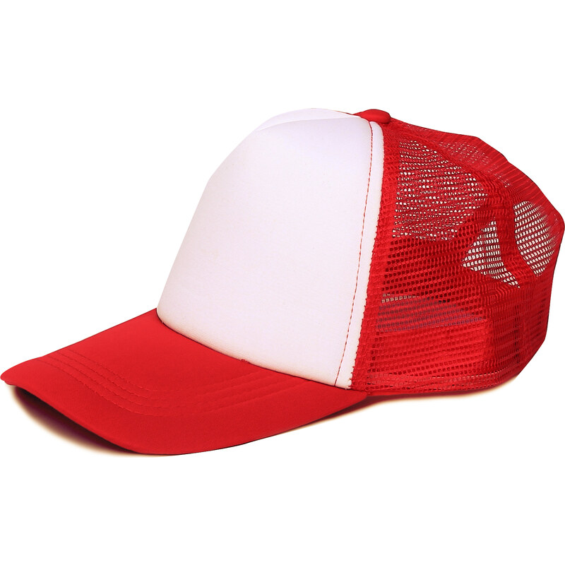Lesara Snapback-Cap mit Netzeinsatz - Rot
