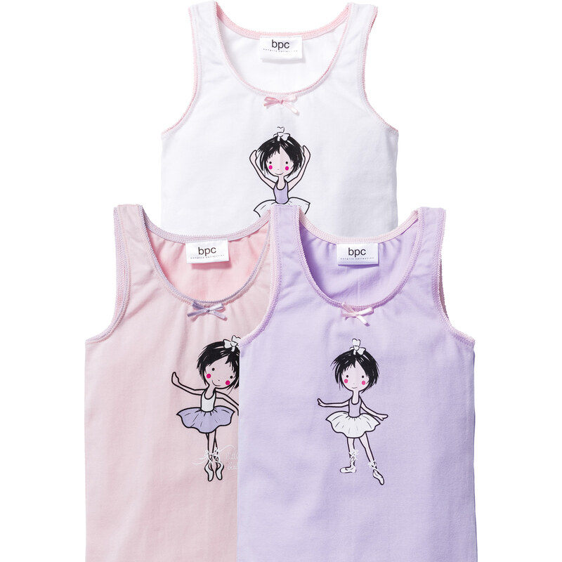 bpc bonprix collection Unterhemd (3er-Pack) in weiß für Mädchen von bonprix