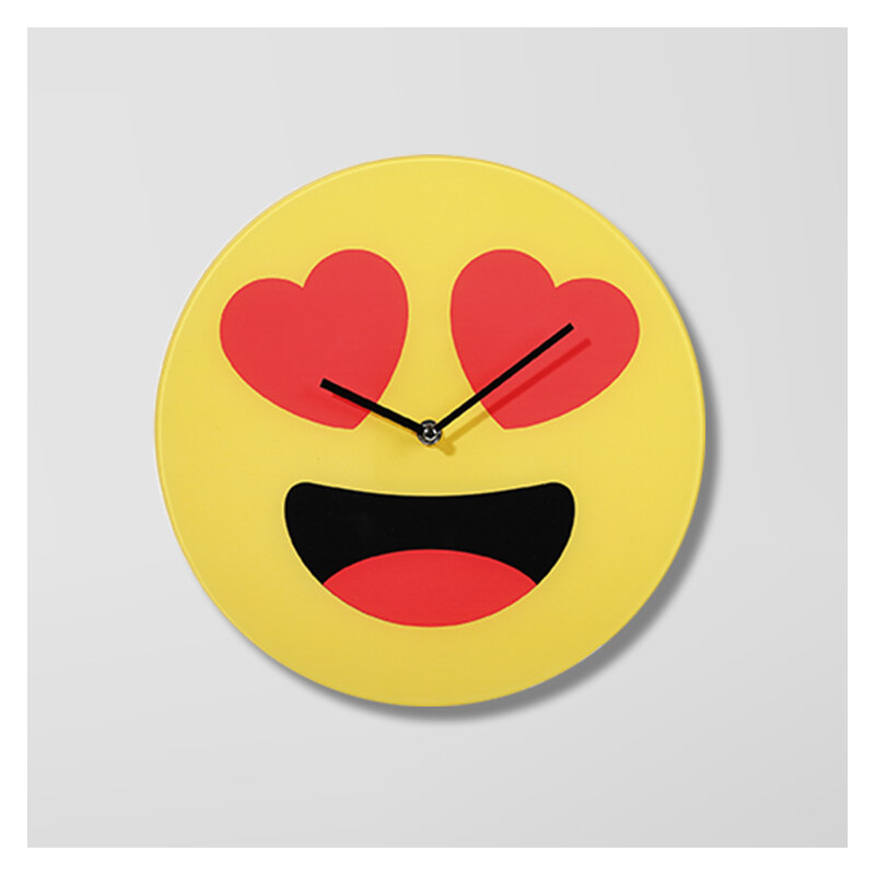 Lesara Wanduhr Emoji - Love