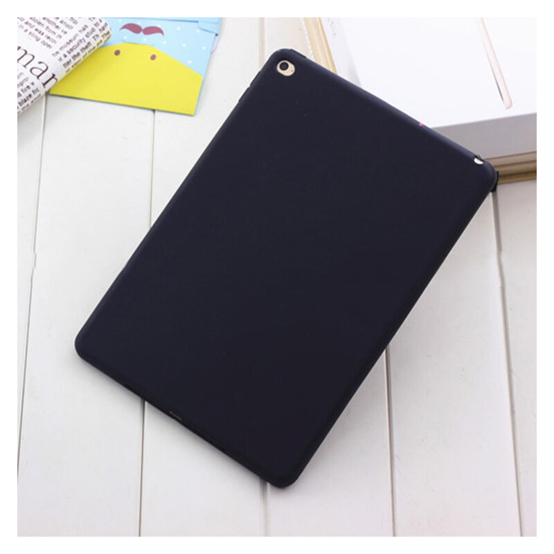 Lesara Unifarbene Silikon-Hülle für Apple iPad Air 1/2 - Schwarz