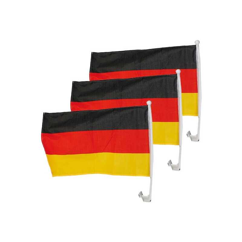 Lesara 3er-Set Auto-Flagge Deutschland