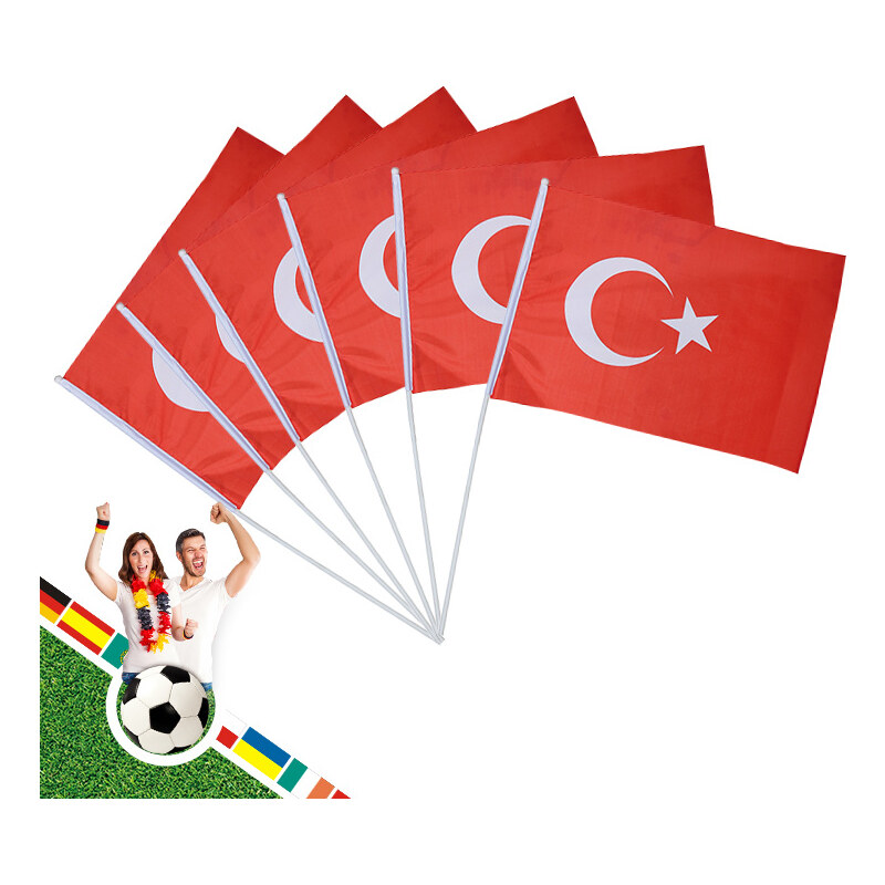 Lesara 6er-Set Türkeiflaggen