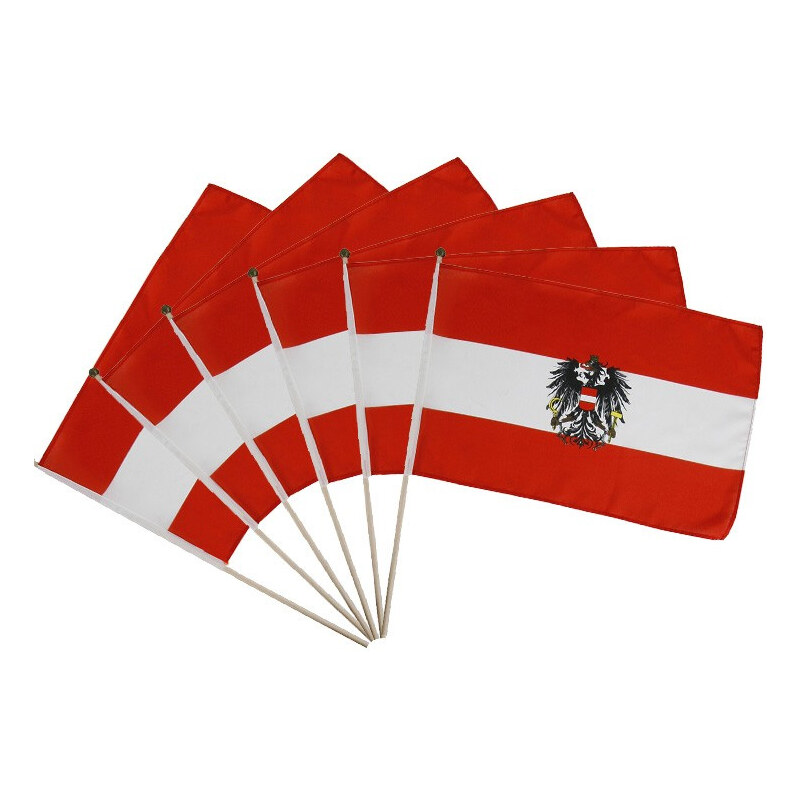 Lesara 6er-Set Flagge Österreich