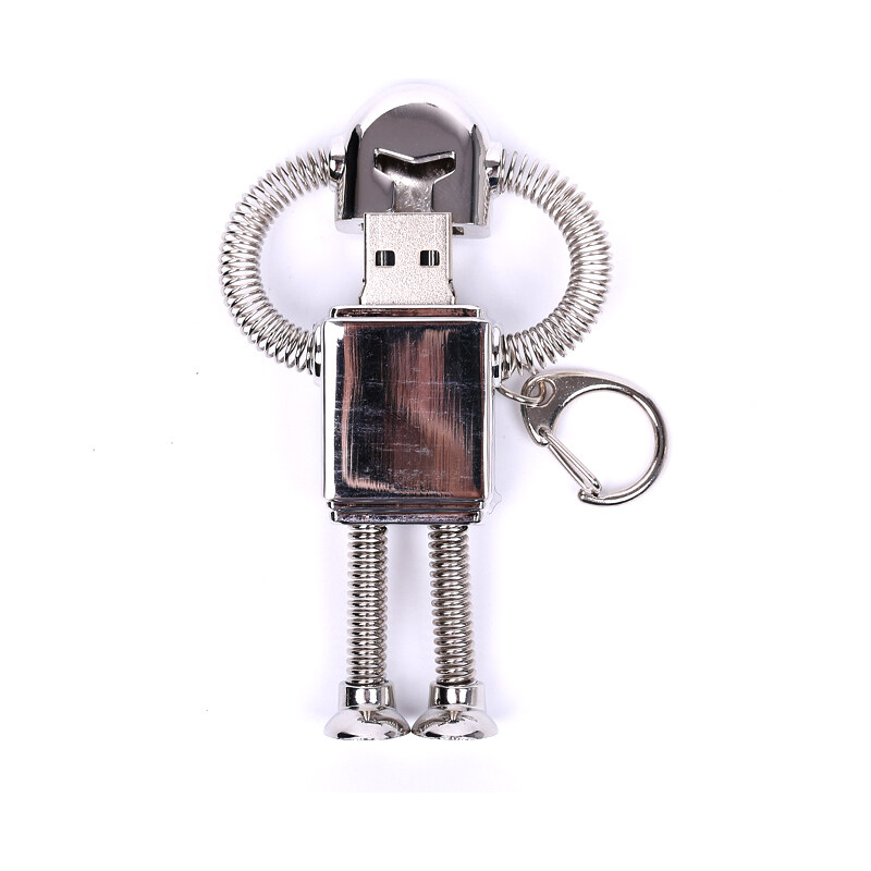 Bena Silberfarbener USB-Stick Roboter - 16 GB