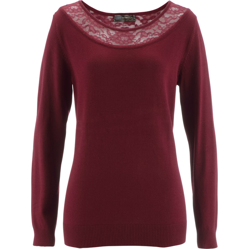 bpc selection Pullover in rot (Rundhals) für Damen von bonprix