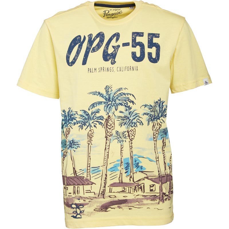 Original Penguin Jungen Palm Springs T-Shirt Gelb