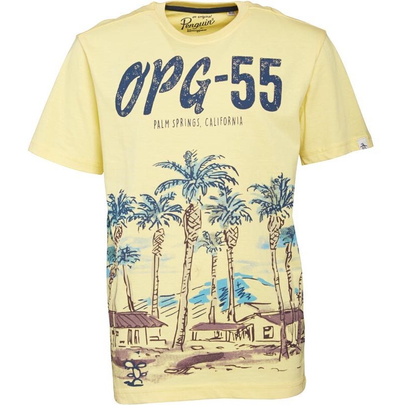 Original Penguin Junior Palm Springs T-Shirt Lemon Drop