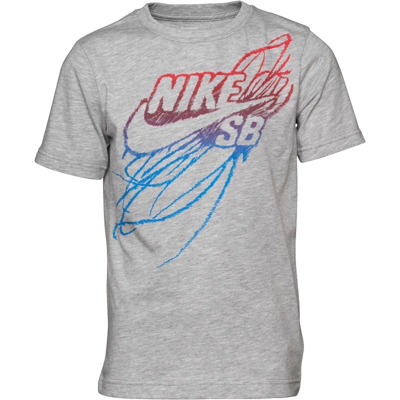 Nike SB Jungen Scratched T-Shirt Dark Grey Heather