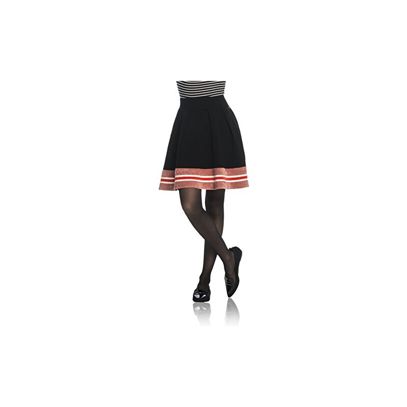 Scotch & Soda Maison Damen Rock Knitted Skirt with Sporty Stripes At Hem