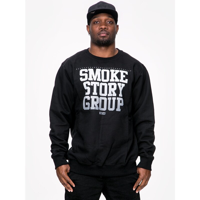 SSG / Smokestory Gradient Name Crewneck Black