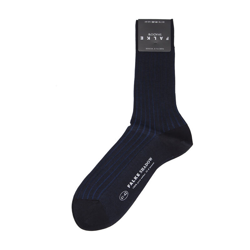 FALKE Dreierpack Business-Socken Fine Shadow mit zweifarbigem Effekt in Marineblau und Schwarz