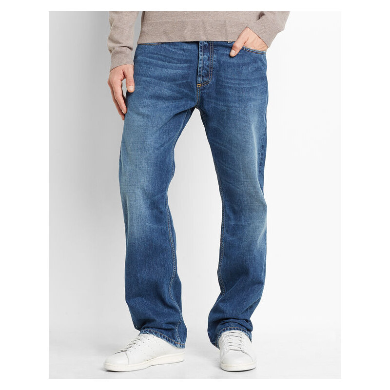 CARHARTT WIP Ausgewaschen blaue Jeans Straight Fit Marlow Otero