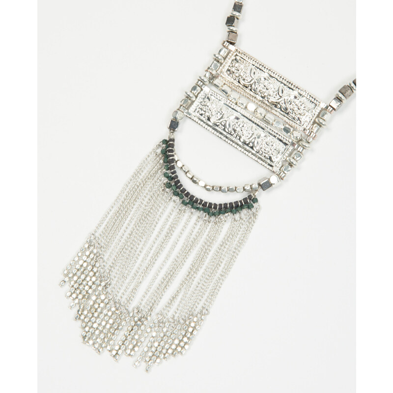 Lange Halskette im Ethno-Stil Silberig, Größe 00 -Pimkie- Mode für Damen