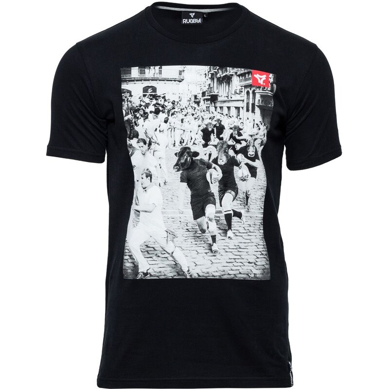 Rugby Division Bull Run - T-Shirt - schwarz
