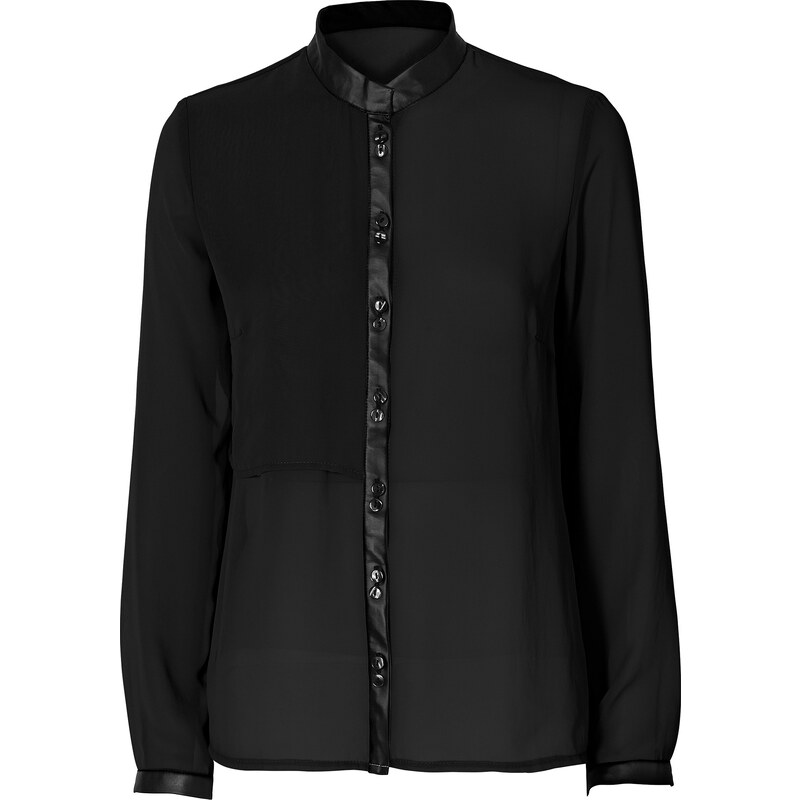 RAINBOW Chiffon-Bluse in schwarz von bonprix