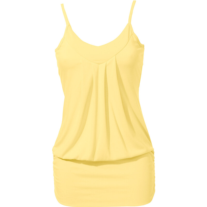 BODYFLIRT Top ohne Ärmel lässig-bequem in gelb (V-Ausschnitt) für Damen von bonprix