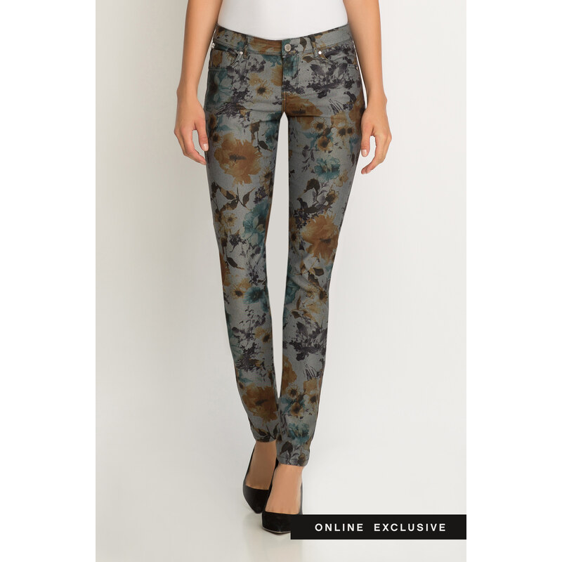 Orsay Skinny Jeans mit Blumen-Muster