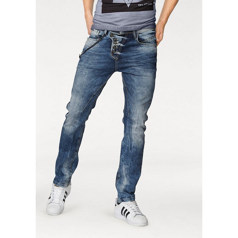 Cipo & Baxx Slim-fit-Jeans (Set, mit Hosenkette)