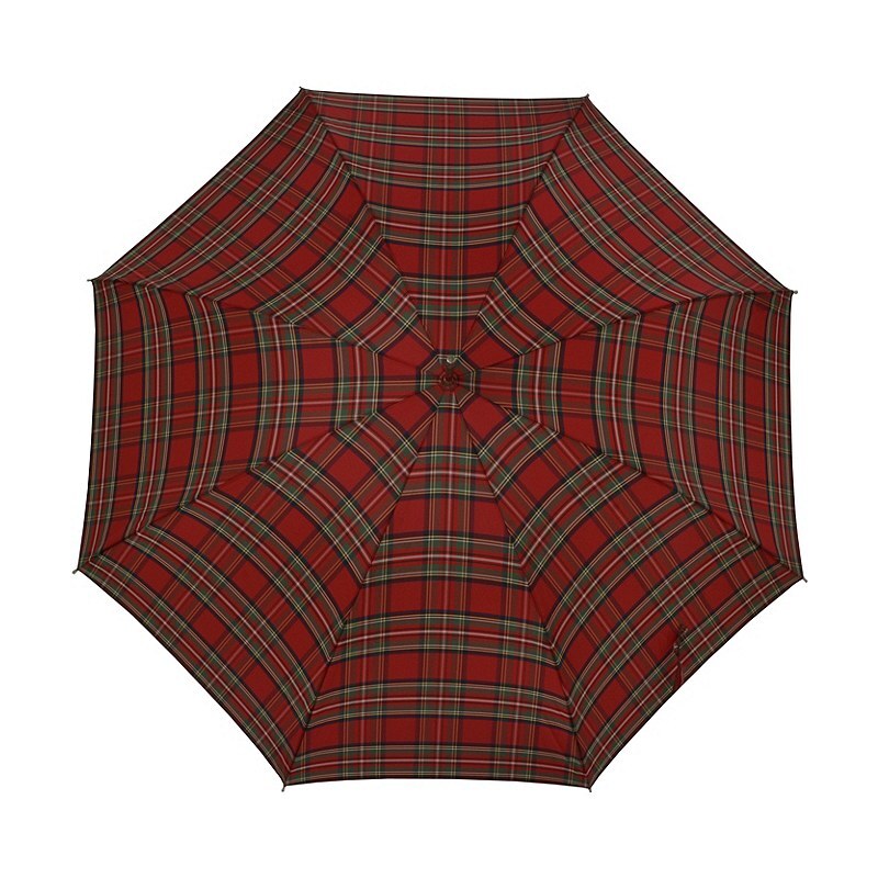 Doppler Regenschirm, Langschirm rot »Carbonsteel Karo«