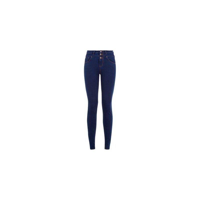 New Look Dunkelblaue superenge Skinny-Jeans mit hoher Taille