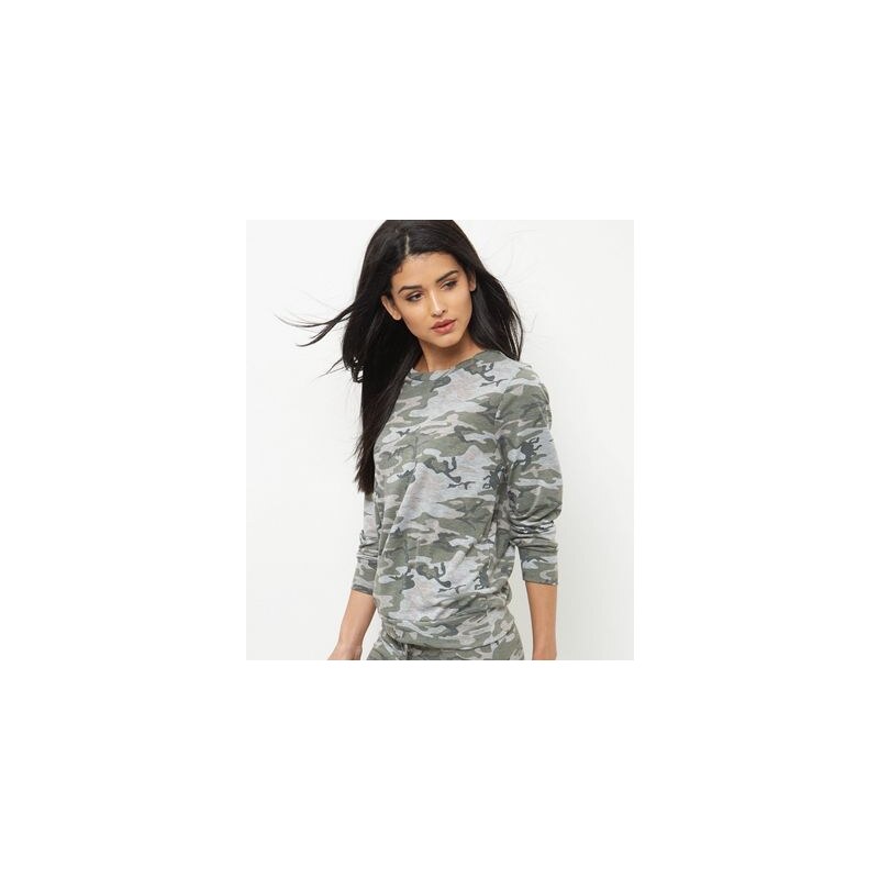 New Look Grüner Pullover mit Camouflage-Muster