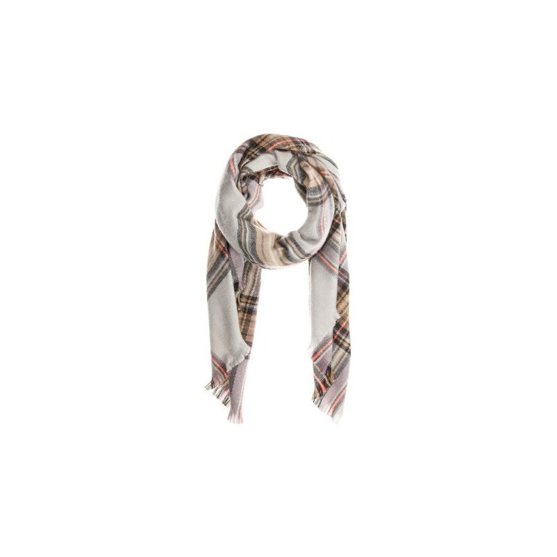 CODELLO Damen Plaid-Schal mit Karo-Muster braun
