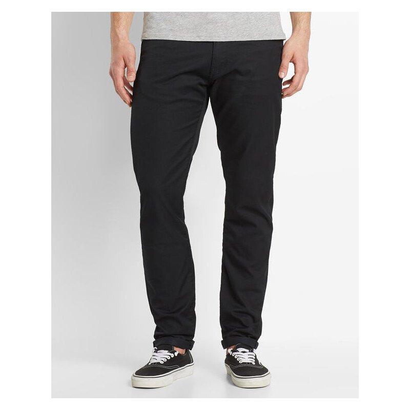 CARHARTT WIP Jeans Tapered Fit Stretch Lycra Vicious Lamar in Washed-Schwarz