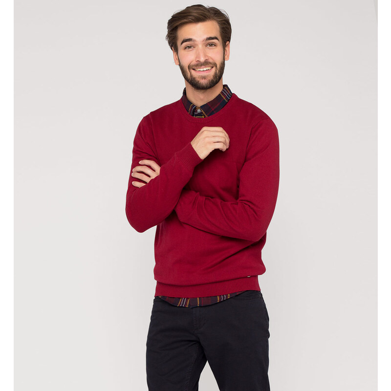C&A Pullover mit Seide in Rot