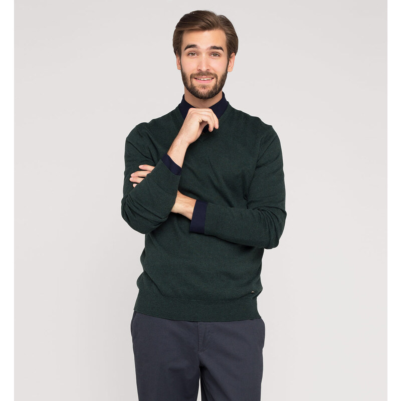 C&A Pullover mit Seide in Grün