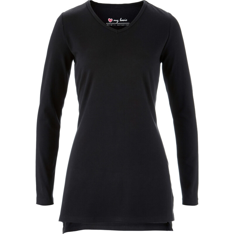 bpc bonprix collection V-Shirt, Langarm in schwarz für Damen von bonprix