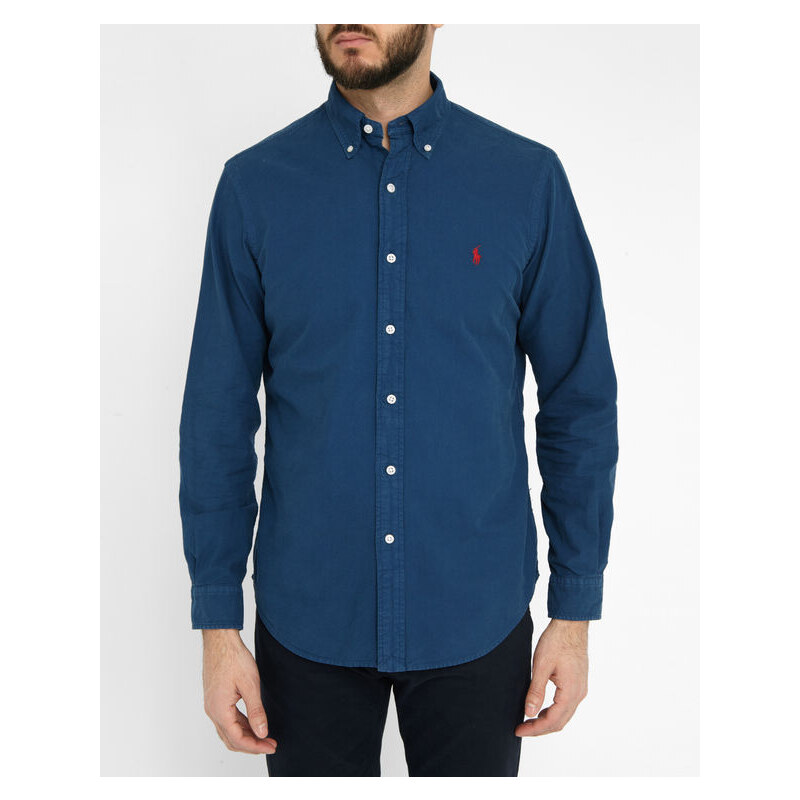 POLO Ralph Lauren Oxfordhemd Custom Fit in ausgewaschenem Blau