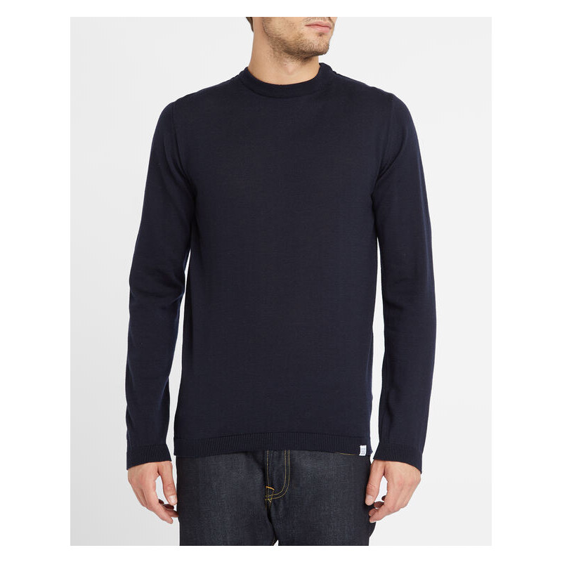 NORSE PROJECTS Marineblauer Pullover Lauge Merinos