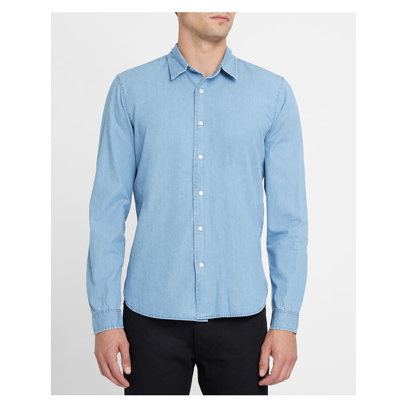 SANDRO Blaues Slim-Hemd Vintage
