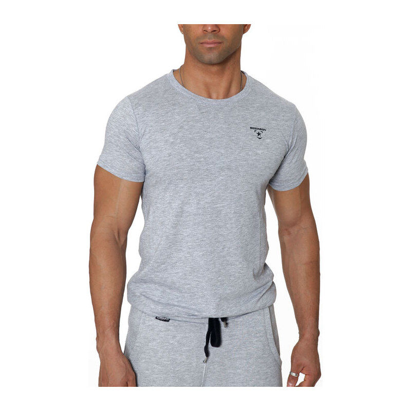 BOXHAUS Brand Incept basic Shirt grey htr