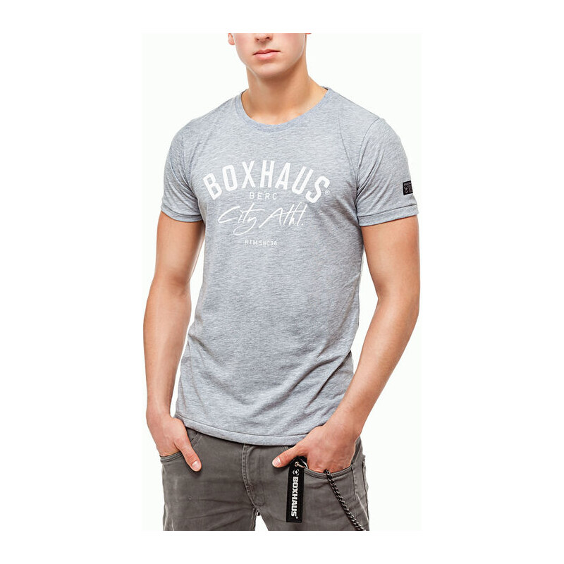 BOXHAUS Brand Sisco T- Shirt grey htr
