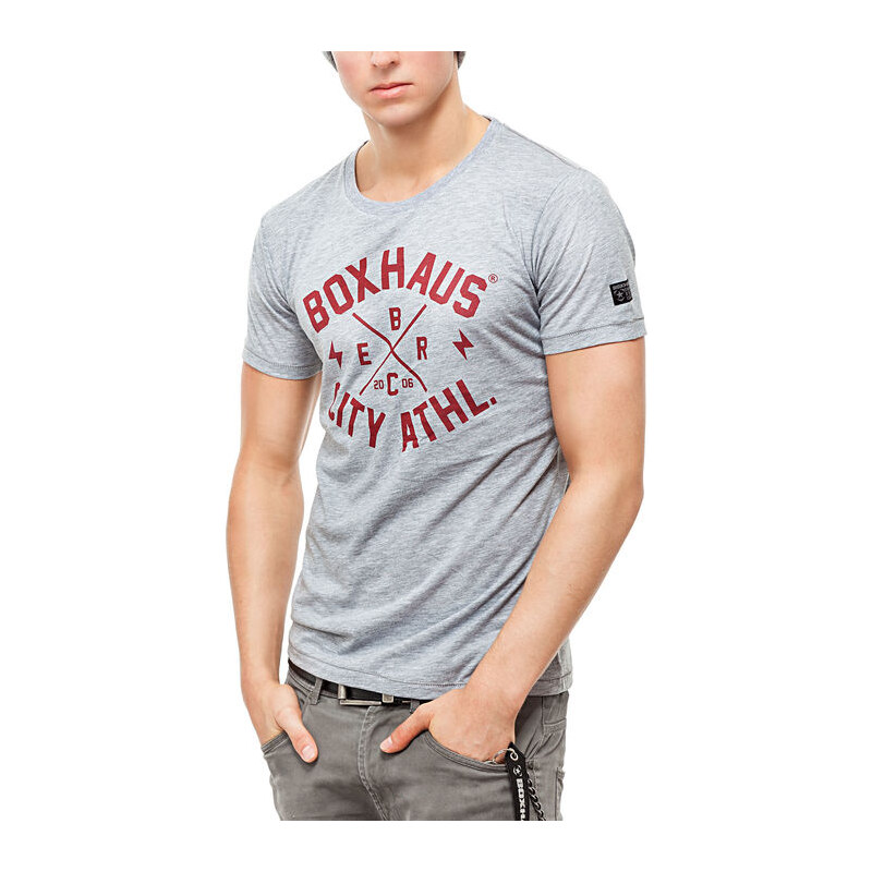 BOXHAUS Brand Core T- Shirt grey htr