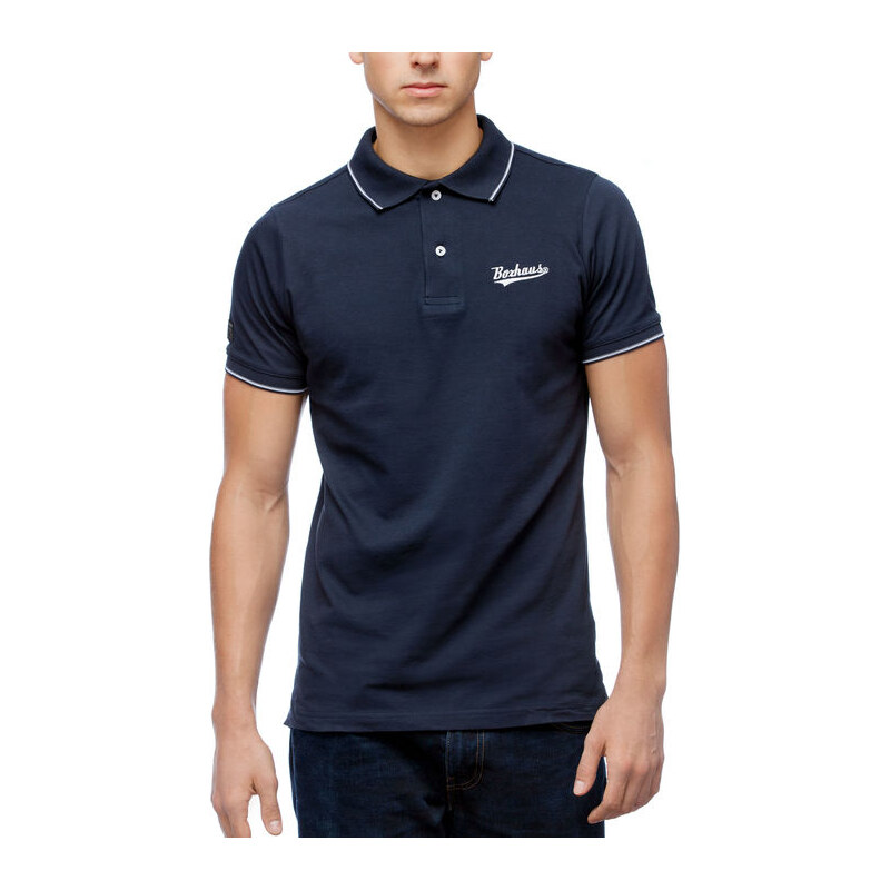 BOXHAUS Brand Sairon Poloshirt navy