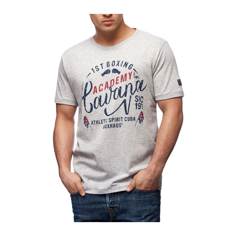 BOXHAUS Brand Havana T-Shirt grey htr