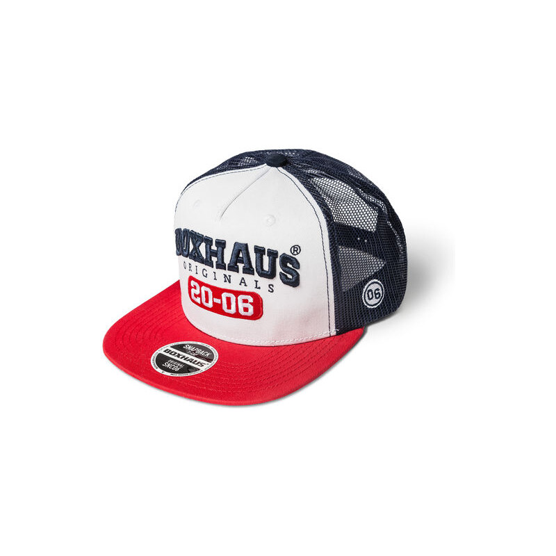 BOXHAUS Brand Despite Truckercap navy red white