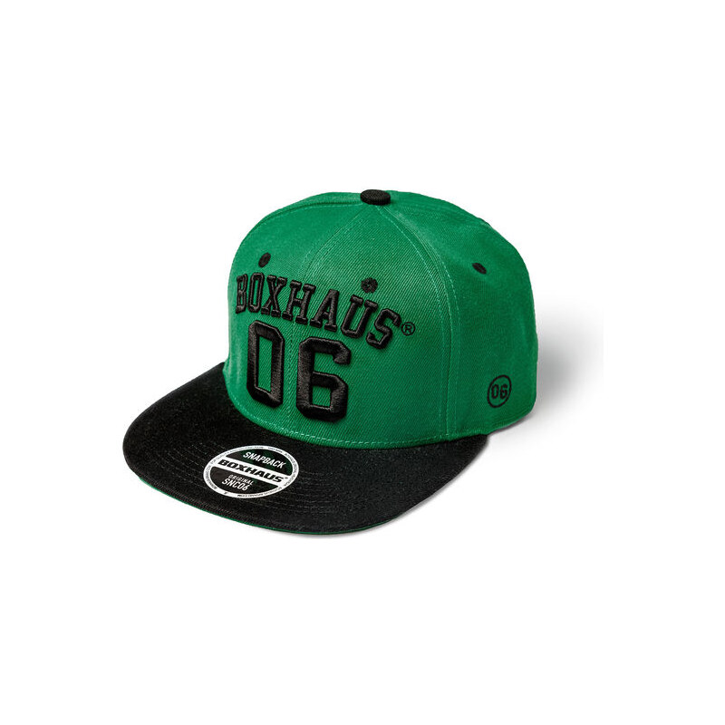 BOXHAUS Brand Snapback Cap COMA black green